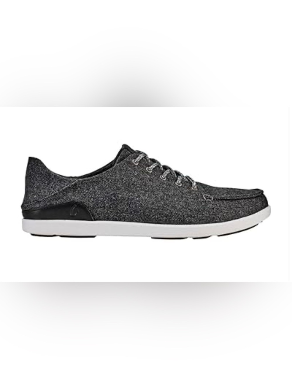 OluKai Manoa Hulu Charcoal Gray Knit Drop Heel Shoes 11 $110